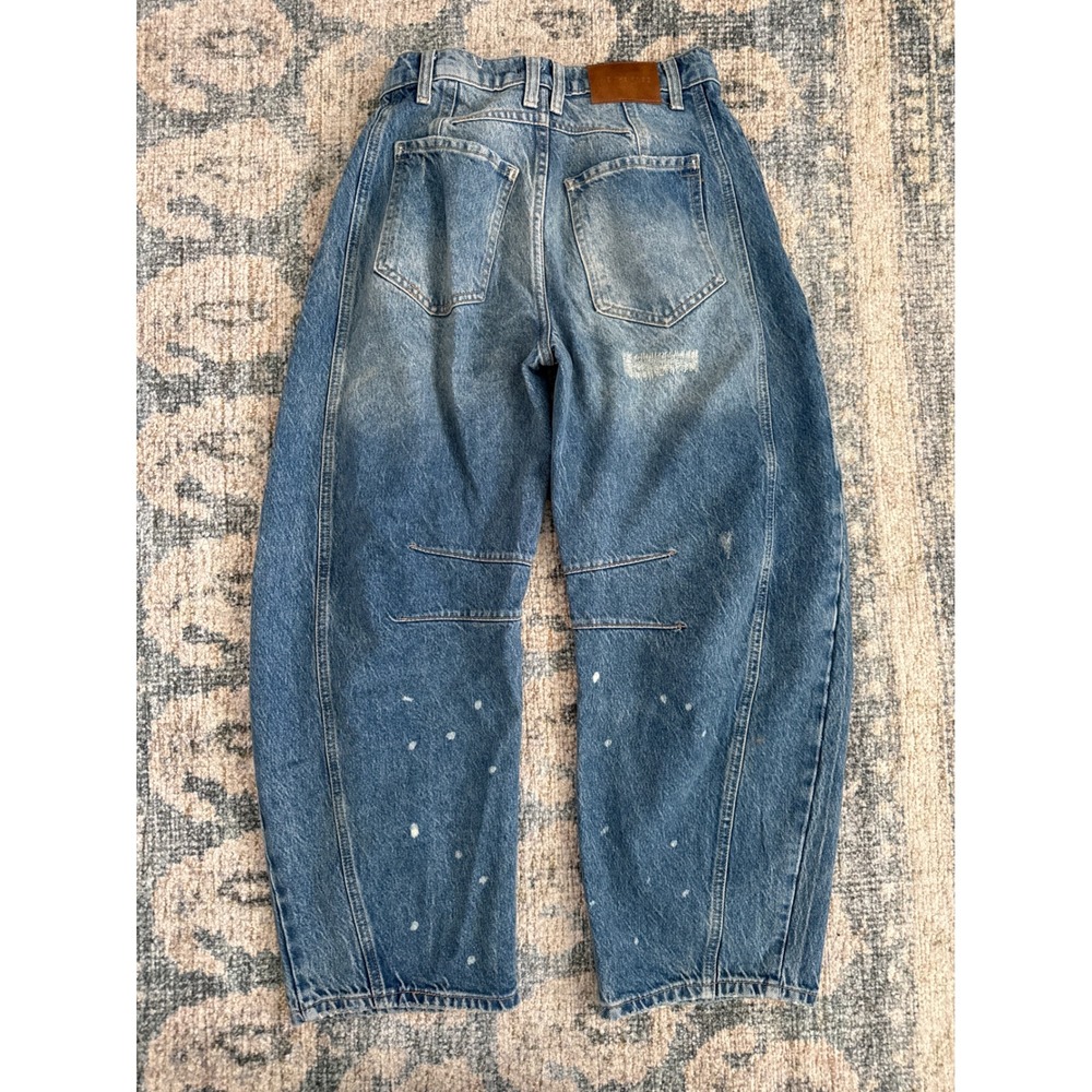 Free People Good Luck Barrel Jeans Size 24 Excellent Condition with Flaw - Picture 5 of 6